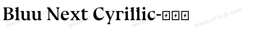 Bluu Next Cyrillic字体转换